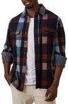 7 Diamonds Generations Plaid Button-up Shirt In Navy