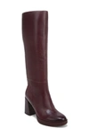 Naturalizer Genn Knee High Boot In Cabernet Sauvignon Red Pebble