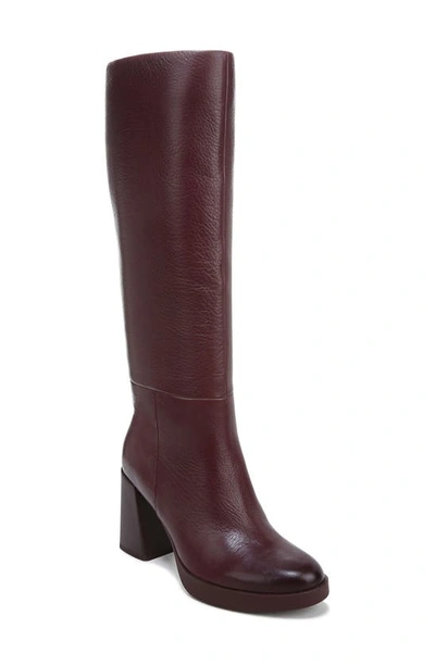 Naturalizer Genn Knee High Boot In Cabernet Sauvignon Red Pebble