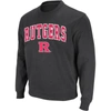 COLOSSEUM COLOSSEUM CHARCOAL RUTGERS SCARLET KNIGHTS ARCH & LOGO CREW NECK SWEATSHIRT
