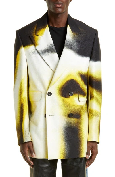 スーツ ALEXANDER MCQUEEN Women Suit Jackets 712696QJAAC7033 Yellow Alexander McQueen Women's Double-breasted Jacket in Bright