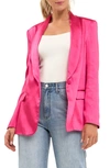Endless Rose The Satin Blazer In Fuchsia