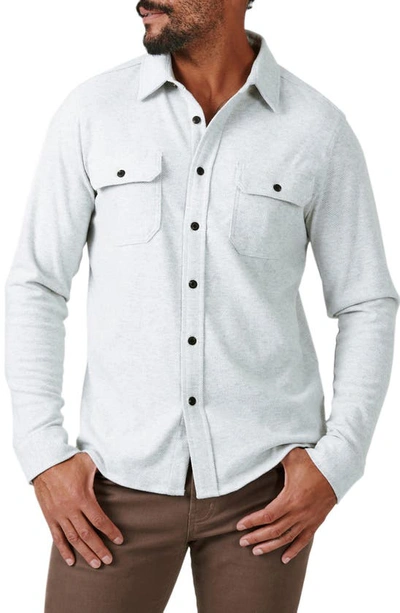 7 Diamonds Generations Stretch Twill Button-up Shirt In Ecru