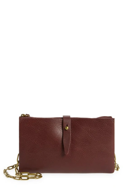Madewell The Transport Accordion Crossbody Bag In Dark Cabernet