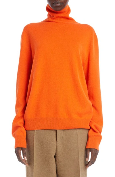 The Row Ciba Cashmere Turtleneck Sweater In Orange
