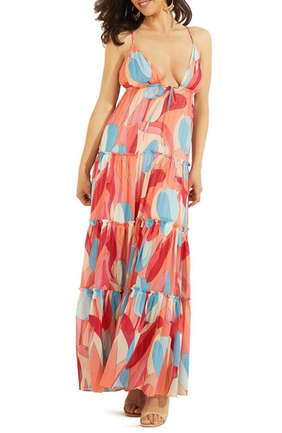 Marciano Bold Bloom Maxi Dress In Pink
