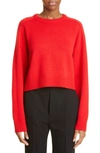 Loulou Studio Bruzzi Oversize Wool & Cashmere Sweater In Red