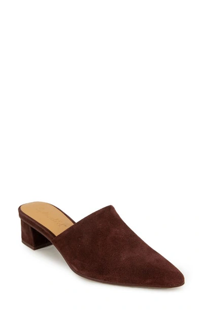 Splendid Lyn Suede Mule Heel In Raisin