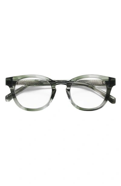 Eyebobs Waylaid 46mm Reading Glasses In Olive Crystal/ Clear