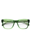 Eyebobs Kvetcher 54mm Square Reading Glasses In Green Crystal/ Clear