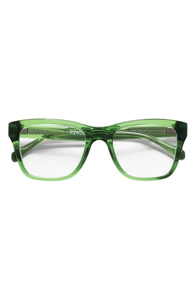 Eyebobs Kvetcher 54mm Square Reading Glasses In Green Crystal/ Clear