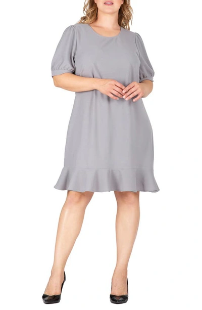Standards & Practices Crepe Knit Dress In Grey