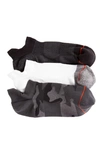 Saxx Assorted 3-pack Whole Package No-show Socks In Black/ White/ Super Camo