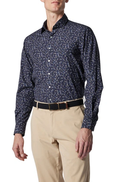 Rodd & Gunn Hinckley Floral Supima Cotton Button-up Shirt In Midnight