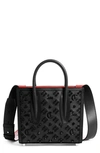 Christian Louboutin Mini Paloma Studded Calfskin Satchel In Black/ Black/ Ultrablack