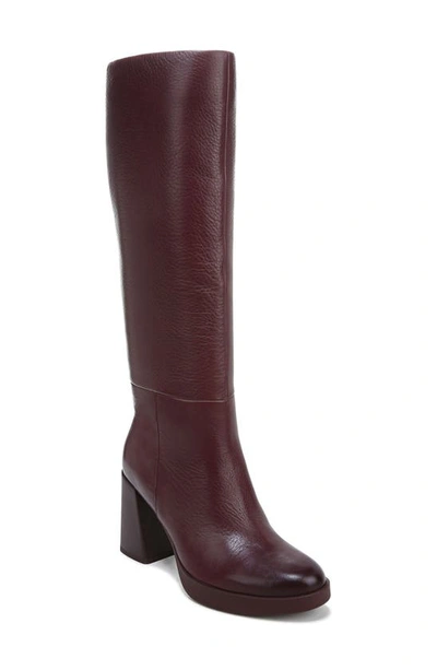 Naturalizer Genn Knee High Boot In Cabernet Sauvignon Red Leather