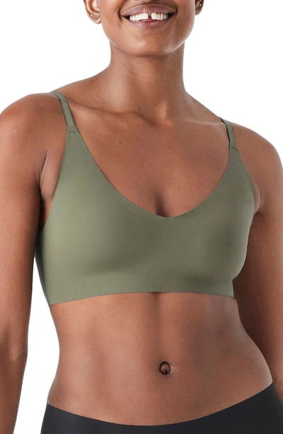 True & Co. True Body Triangle Convertible Strap Bralette In Army Dust