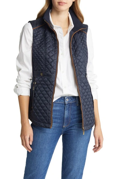 Gallery Quilted Vest In Navy