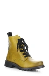 Fly London Ragi Combat Boot In 030 Mustard Rug