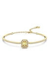 Swarovski Millenia Crystal Octagon Cut Bangle Bracelet In Gold