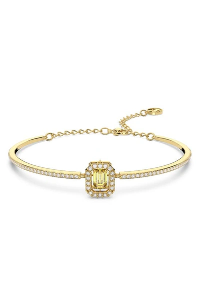 Swarovski Millenia Crystal Octagon Cut Bangle Bracelet In Yellow