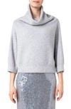 Akris Rib Oversize Cowl Neck Cashmere Sweater In 081 Light Melange