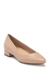 Easy Spirit Caldise Womens Leather Low Heel Block Heels In Medium Natural
