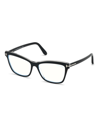 Tom Ford Blue Light Block Cat Eye Ladies Eyeglasses Ft5949-b 001 56 In Black