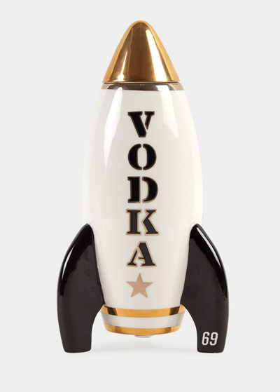 Jonathan Adler Vodka Rocket Decanter In White/black