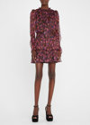 Saloni Ava Ruffled Mini Dress In Canopy