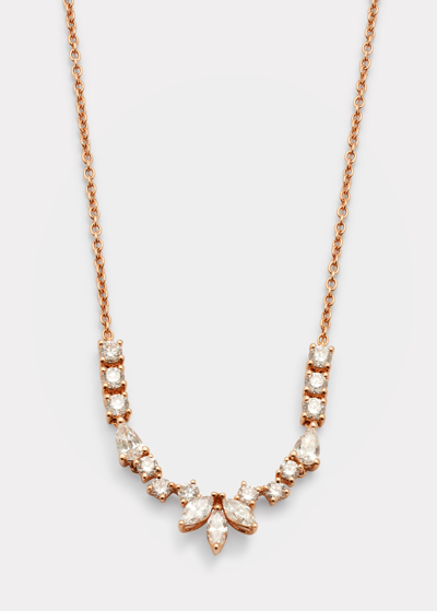 Anita Ko Grace Necklace In Rose Gold With Diamonds In Pink