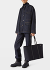 Loro Piana Giacca Cyrius Oversize Denim Coat In W0qf Dark Blue Wa