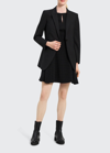 THEORY ETIENNETTE BACK-VENT CUTAWAY LONG BLAZER