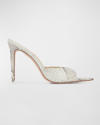 Black Suede Studio Brea Patent Mule Sandals In Desert Snake Embo