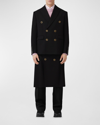Burberry Men's Double-breasted Ekd Suit Jacket In Black