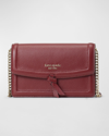 Kate Spade Knott Flap Leather Crossbody Bag In Autumnal Red