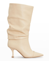 MALONE SOULIERS SLOUCHY CALFSKIN PULL-ON BOOTS