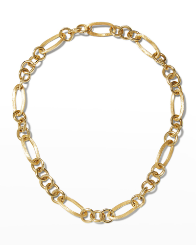 Marco Bicego 18k Yellow Gold Jaipur Link Polished Mixed Link Statement Necklace. 17.75