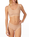 Le Mystere Second Skin Sheer-inset Bralette In Natural