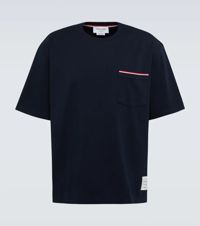 Thom Browne Oversized Short Sleeves T-shirt In Black