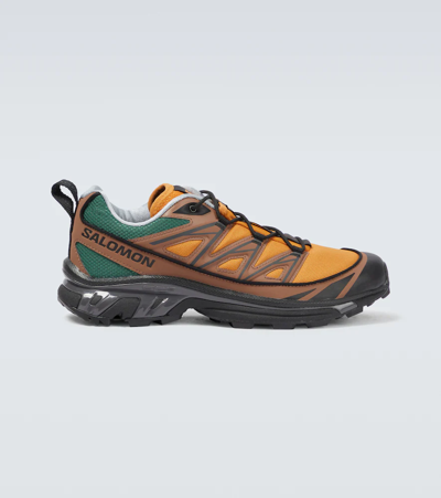 Salomon Panelled Drawstring-fastening Low-top Sneakers In Oak Black
