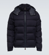 MONCLER MONTGENEVRE WOOL FLANNEL DOWN JACKET