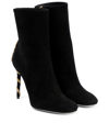 RENÉ CAOVILLA EMBELLISHED SUEDE ANKLE BOOTS