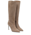 RENÉ CAOVILLA EMBELLISHED SUEDE KNEE-HIGH BOOTS