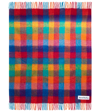 Acne Studios Checked Alpaca Wool-blend Blanket In Pink/yellow/blue