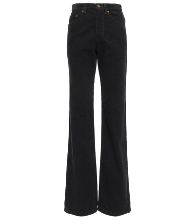 Saint Laurent High-rise Jeans In Dye Black