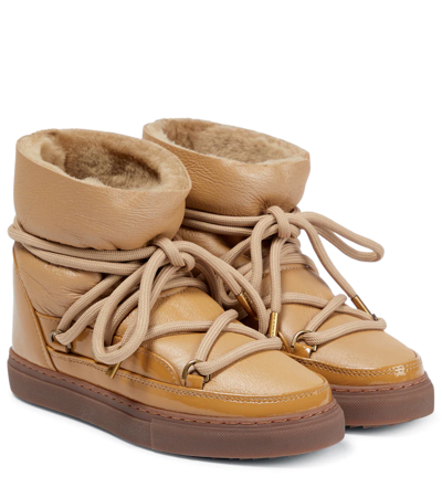 Inuikii Sneaker Classic Leather Ankle Boots In Desert