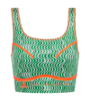 Adidas By Stella Mccartney Truepurpose Printed Sports Bra In Green Clear Onix