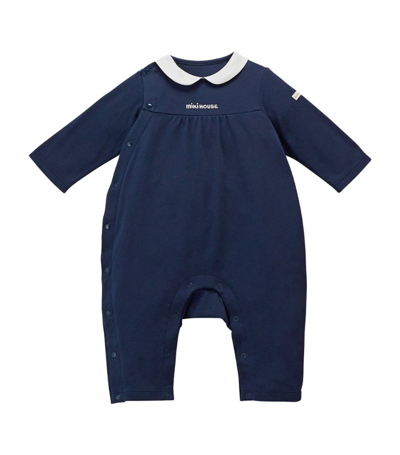 Miki House Cotton Playsuit (6-12 Months) In Navy