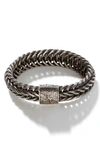 John Hardy Unisex Sterling Silver Classic Chain 15mm Kami Chain Bracelet With Reticulated Pusher Clasp In Silver